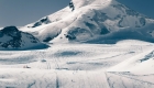 Zomerskiën in Zwitserland op de gletsjer van Saas-Fee.